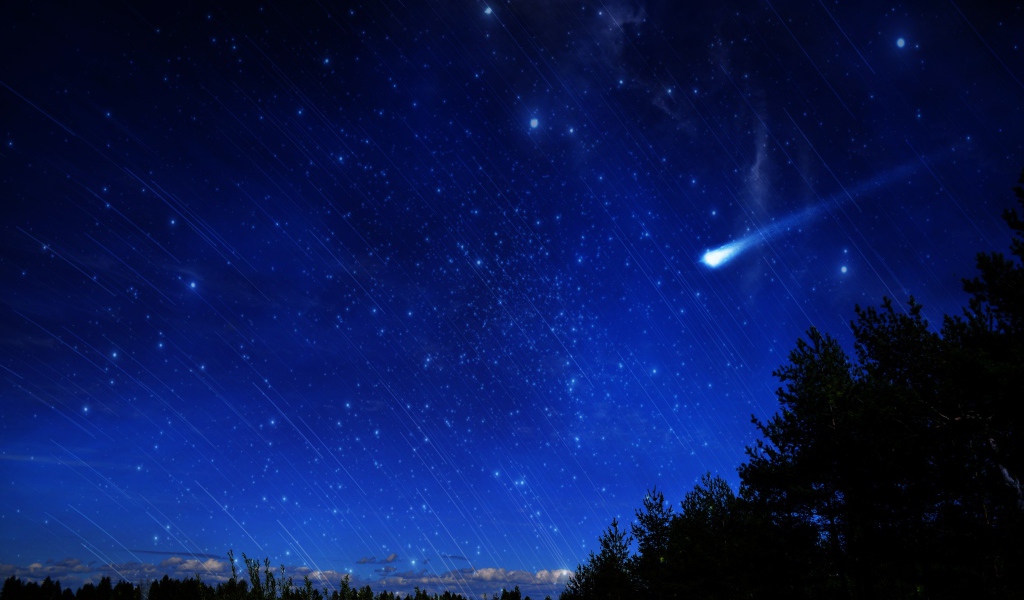 Комета на звездном небе