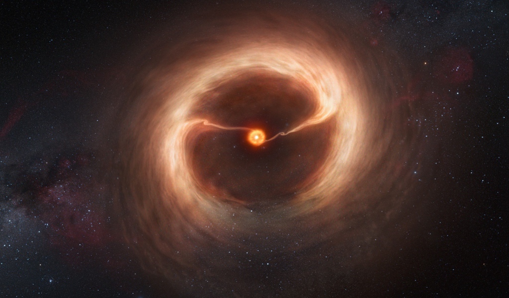 Галактическая линза в космосе