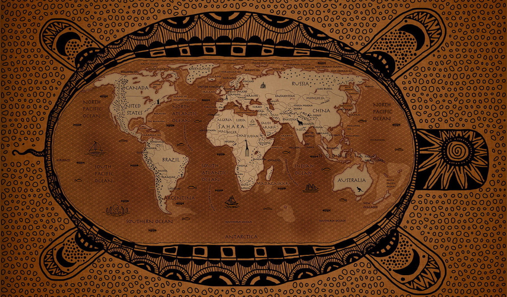 Планета Земля на черепахе