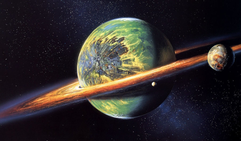 Планета с огненным кольцом