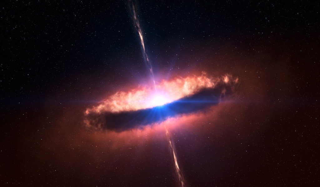 Квазар в дальнем космосе