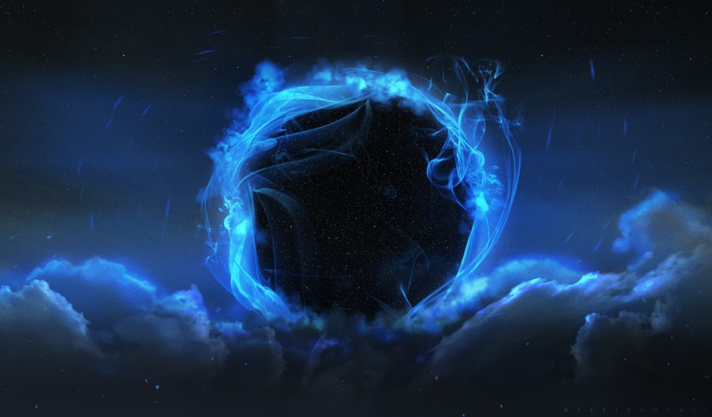 Черная дыра в голубой дымке