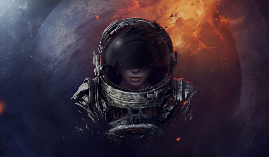 Девушка в скафандре