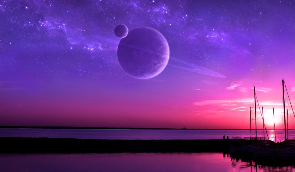 Планета Сатурн в небе