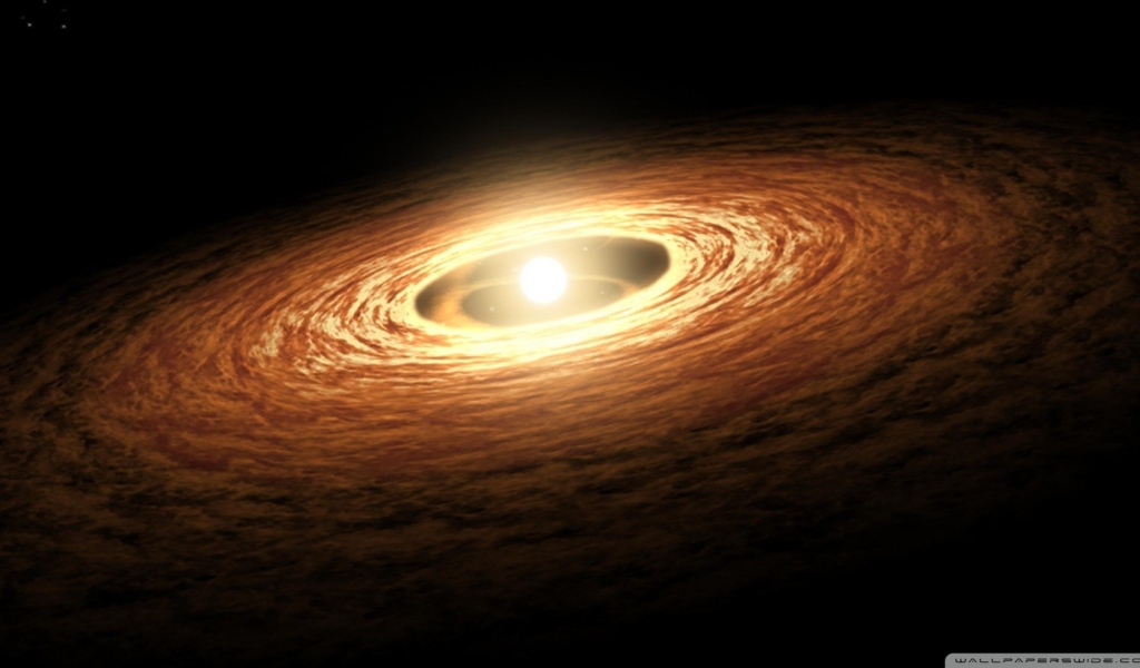 Кольцо газа вокруг тусклой звезды