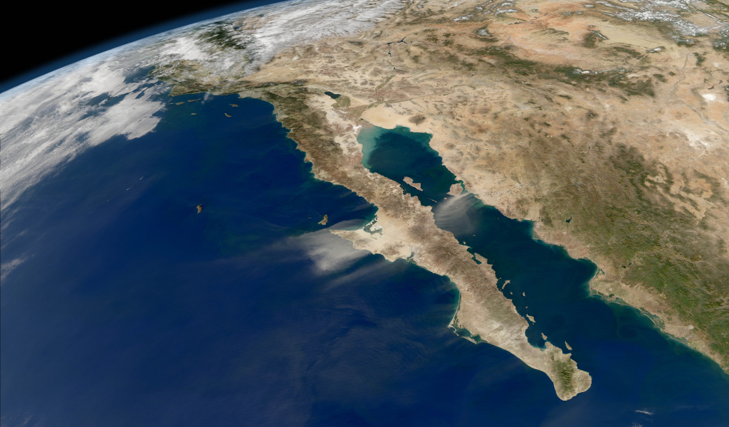 Вид на Калифорнию из космоса