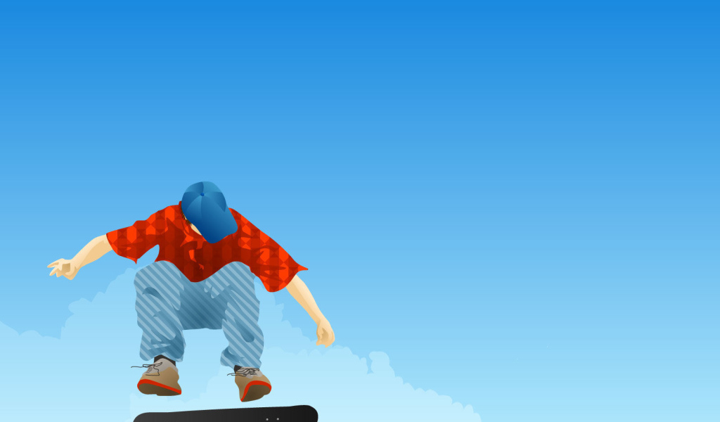 Прыжок на скейтборде