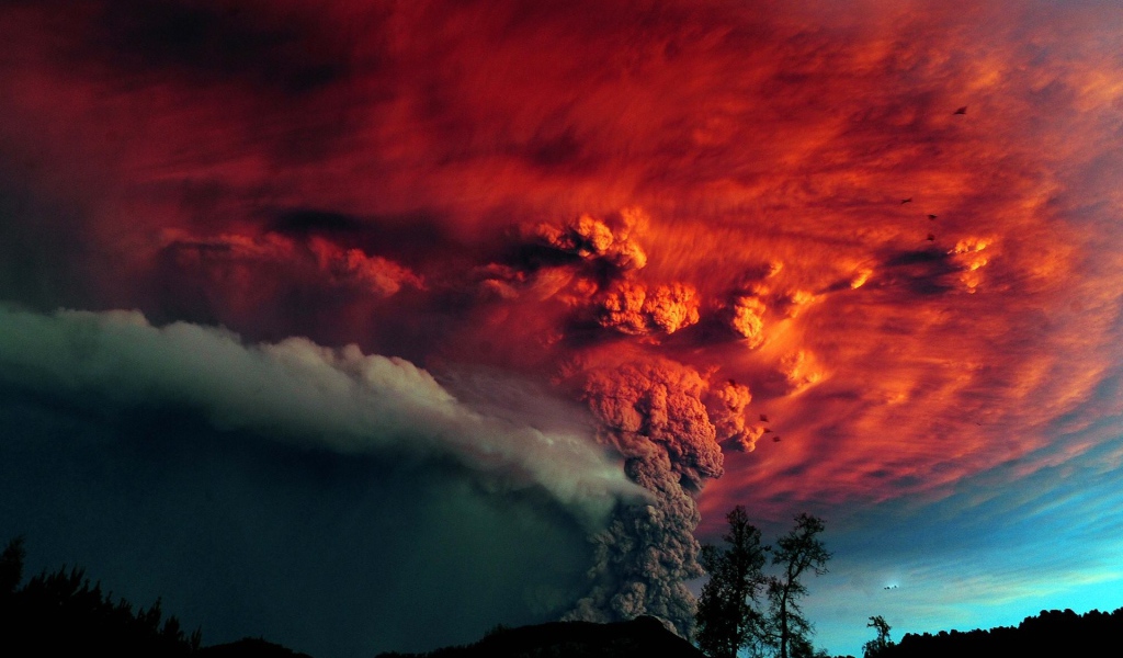 Устрашающее извержение вулкана Кальбуко, Чили