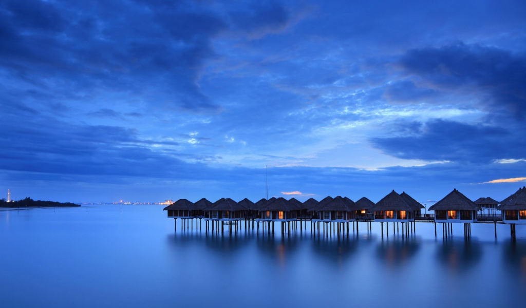 Дома на сваях в Пенанг, Малайзия