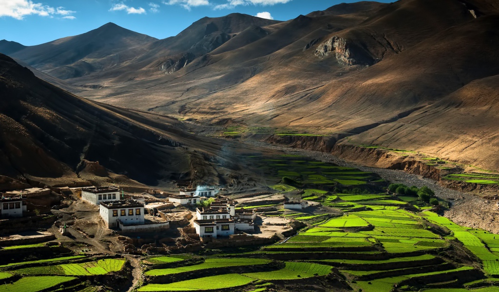 Деревня в Тибете