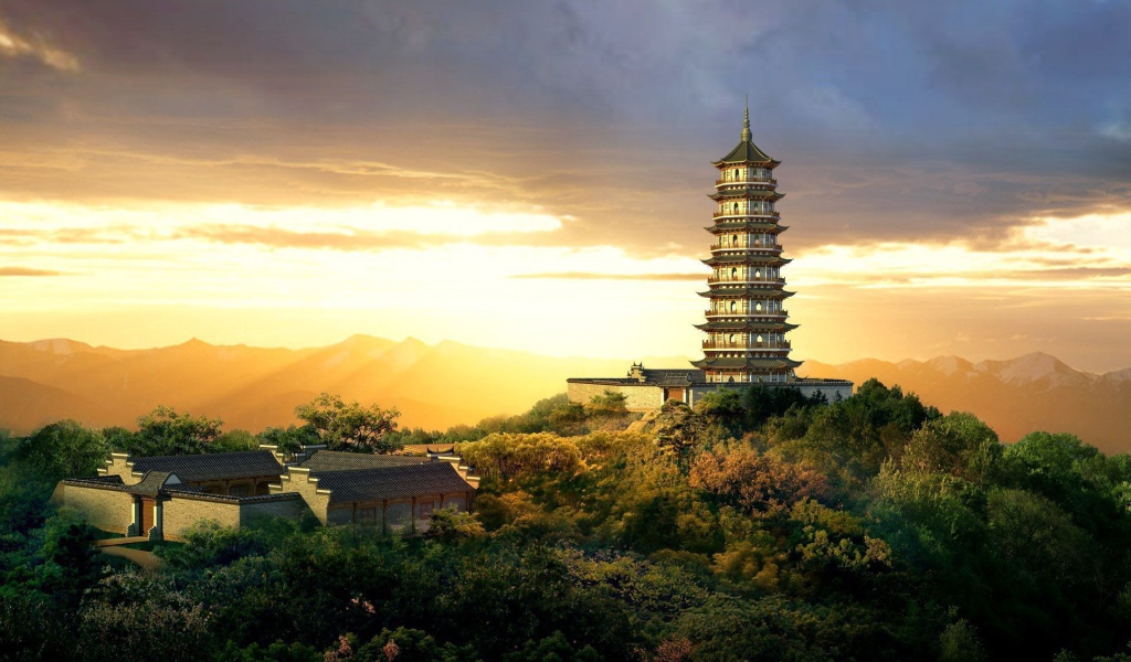 Пагода в юго-восточной Азии