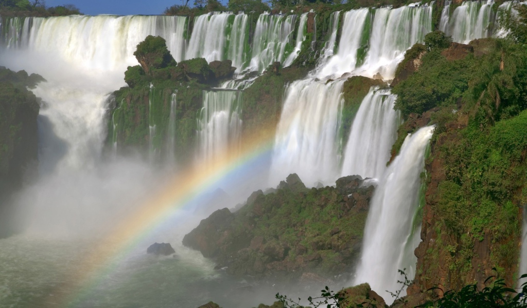 Rainbow at Iguazu Falls