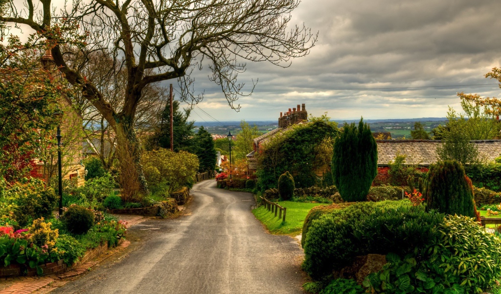 Улица в деревне в Англии