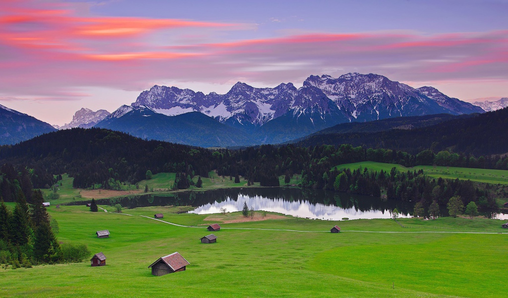 Сказочные Баварские Альпы, Германия.