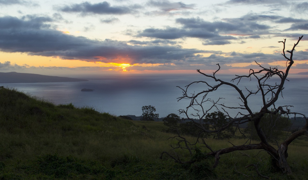 Закат над морем, Гавайи
