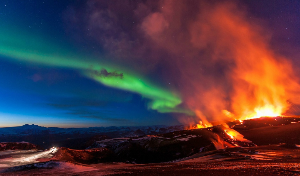 Извержение вулкана в Исландии