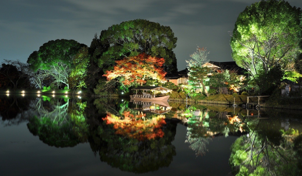 Вечерний пейзаж в Японии
