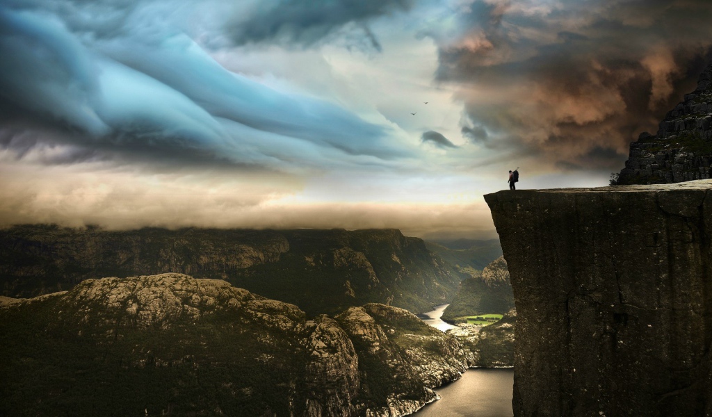 Утёс Прекестулен в Норвегии