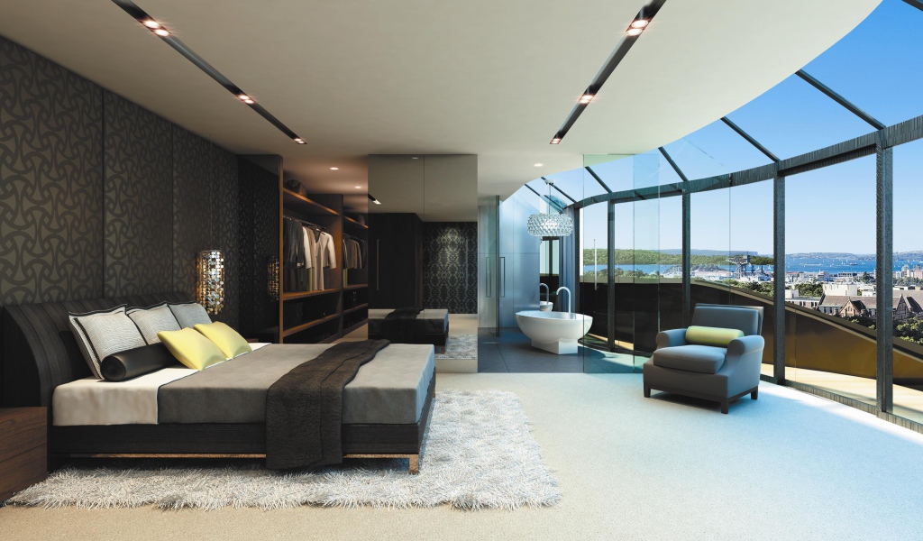 Квартира со стеклянными дверями