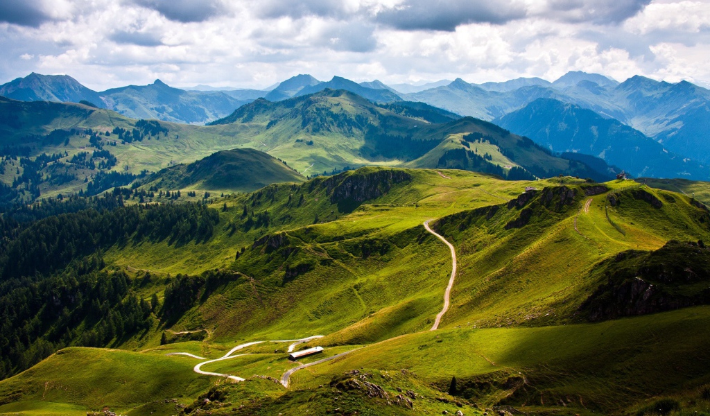 Зеленые склоны гор Карпат