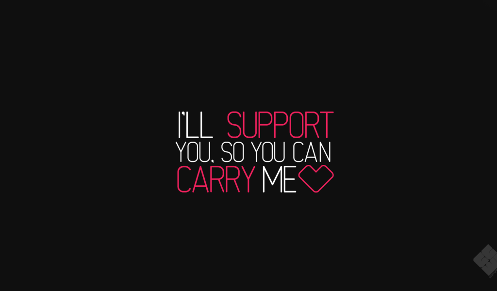 Я поддержу тебя, розовые буквы