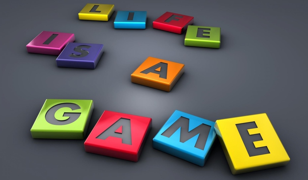 Жизнь, это игра, надпись