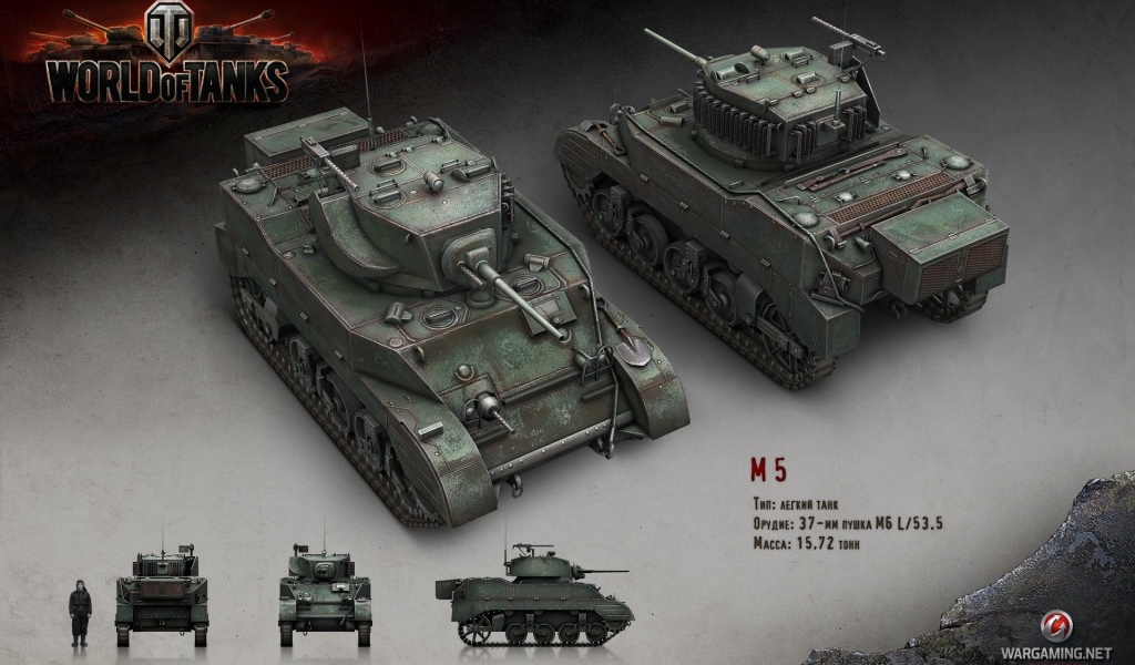 Light Tank M-5, the game World of Tanks