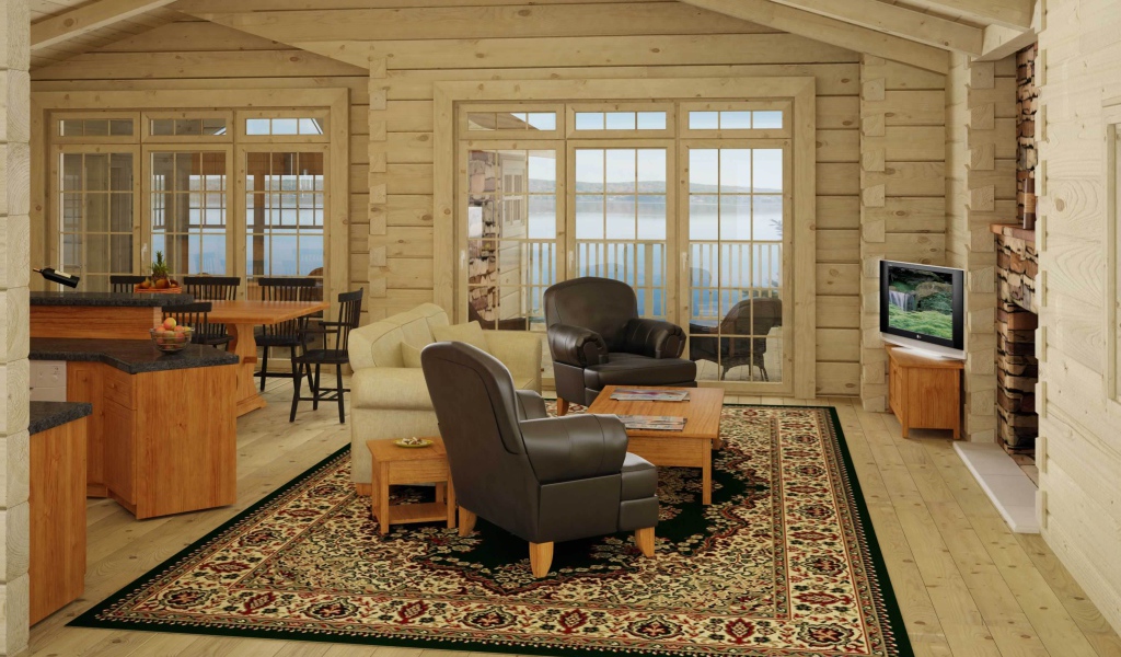 Комната в деревянном доме