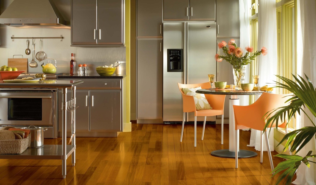 Серебристая кухня