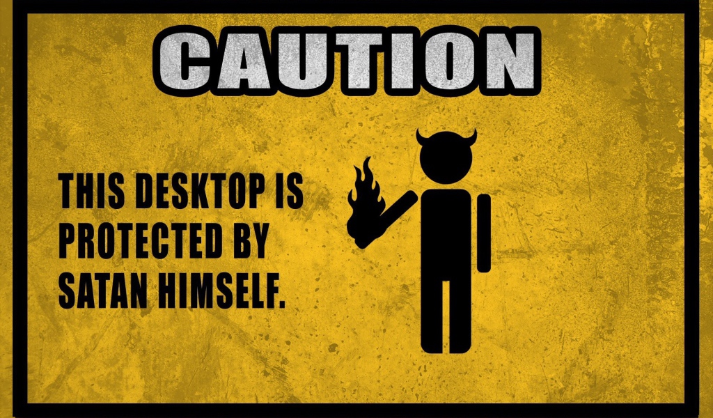 Этот рабочий стол охраняет сам Сатана