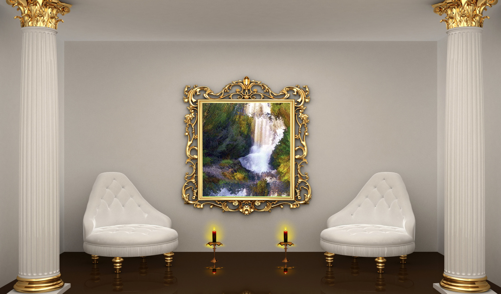 Две колонны и два кресла