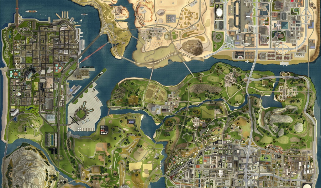 Карта мира Grand Theft Auto