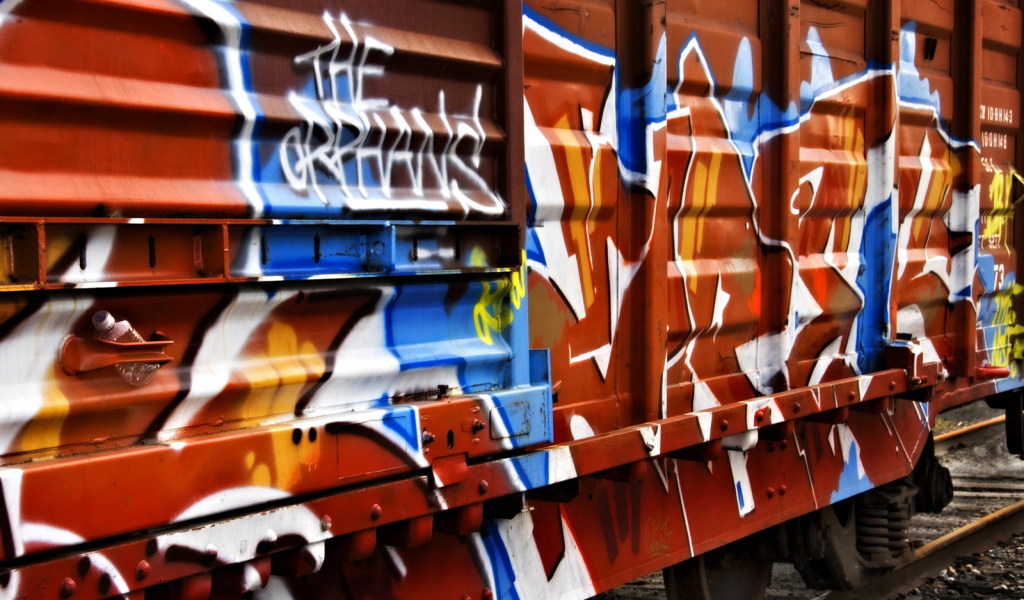 Рисунок на товарном вагоне