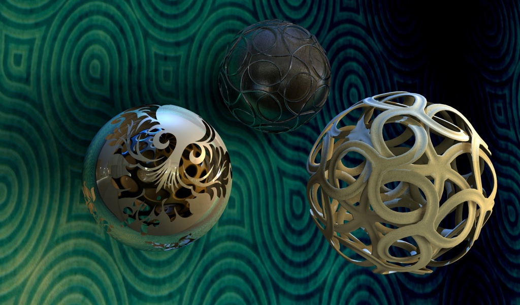 Абстрактные шары 3д графика
