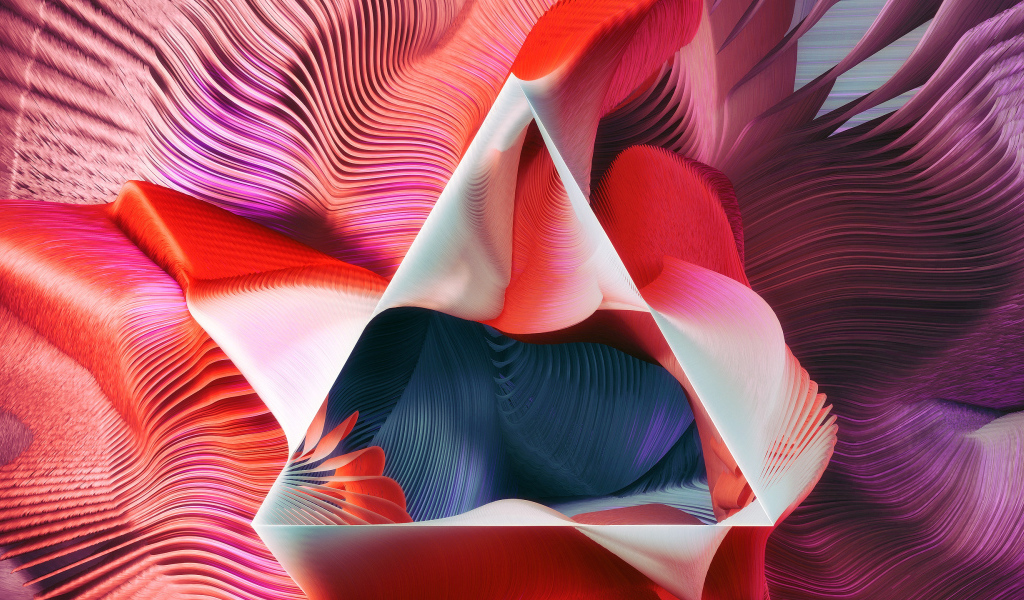 Абстрактный многоцветный треугольник 