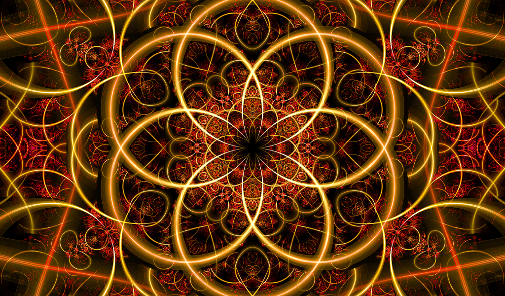 Абстрактный красно желтый рисунок 