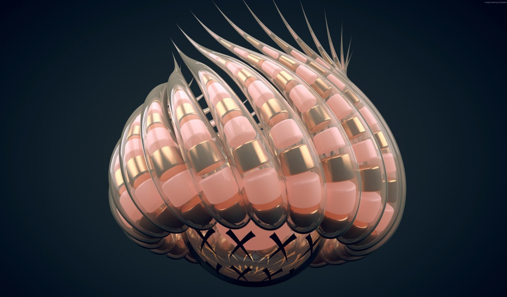 Абстрактные щупальца на сером фоне