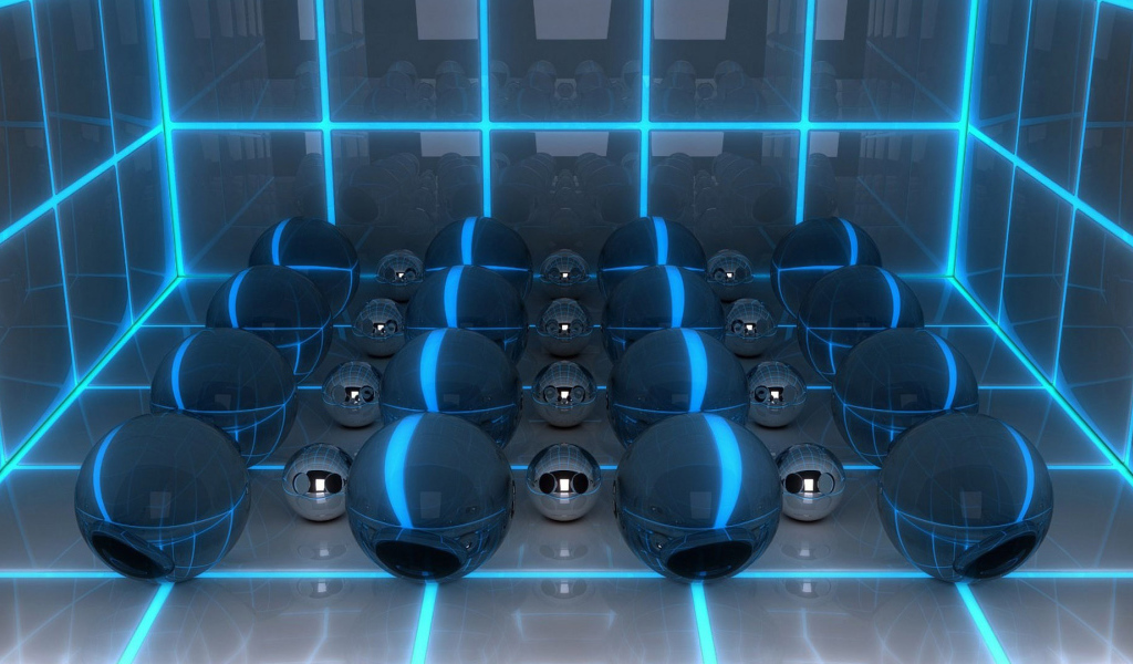 Шары разного размера 3D графика 