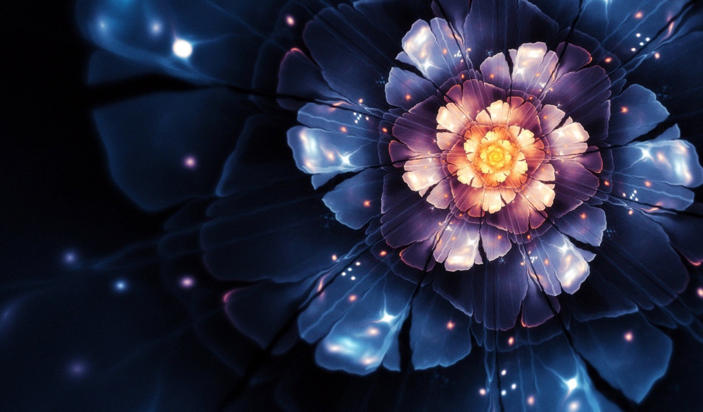 Красивый абстрактный цветок 3 д графика 