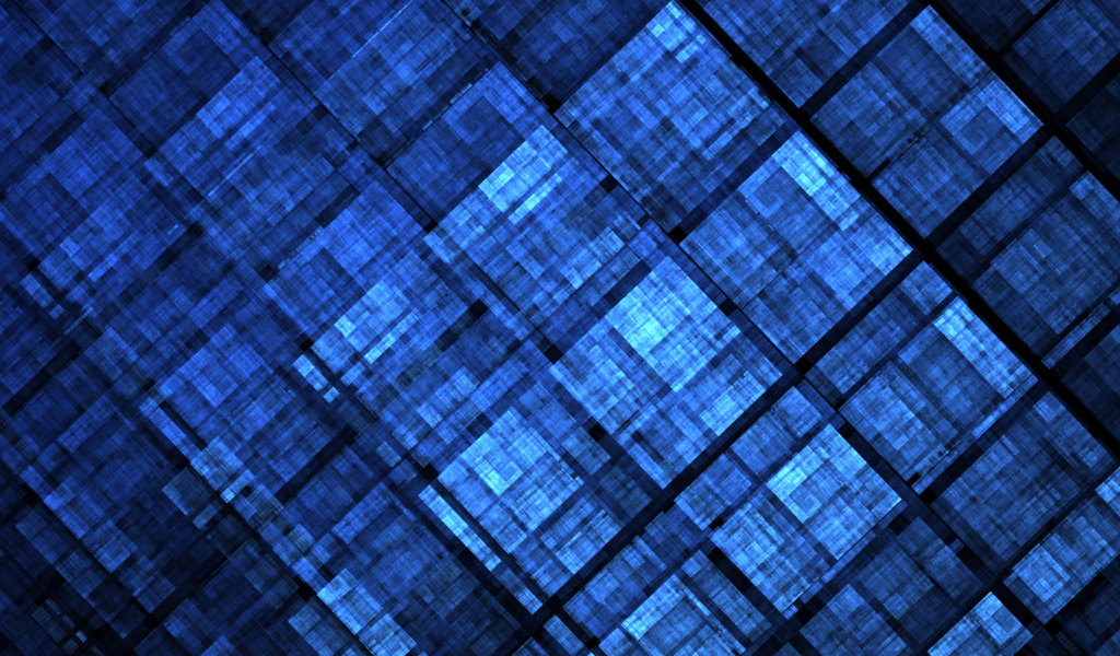 Синий рисунок с треугольниками фракталь