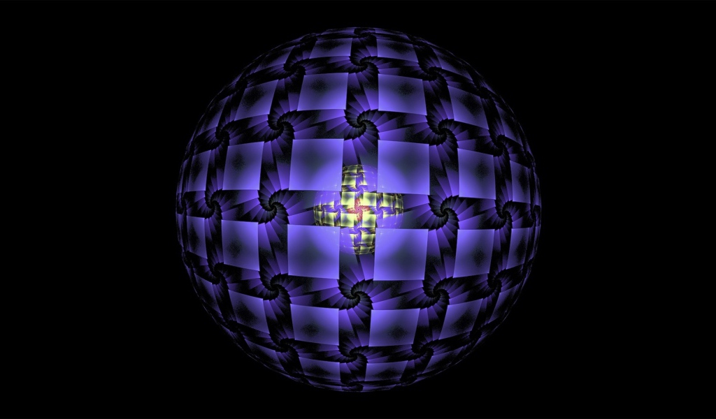 Большой сиреневый шар 3д графика 