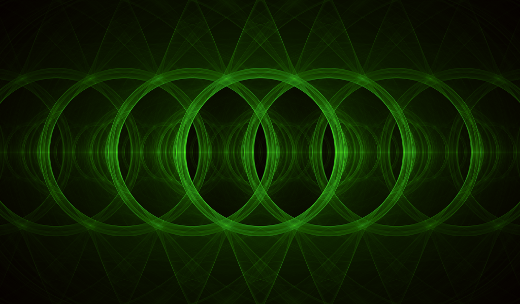 Зеленые абстрактные кольца 