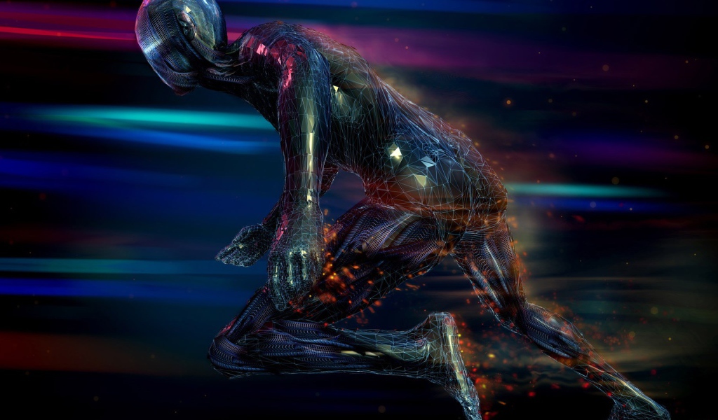 Бегущий человек 3D графика 