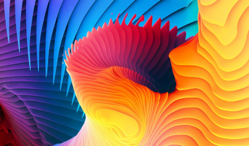 Спектральный рисунок 3д графика 