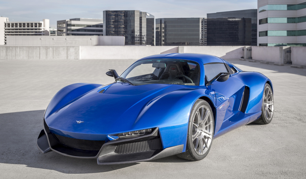 Стильный синий автомобиль Rezvani Beast Alpha, 2017 