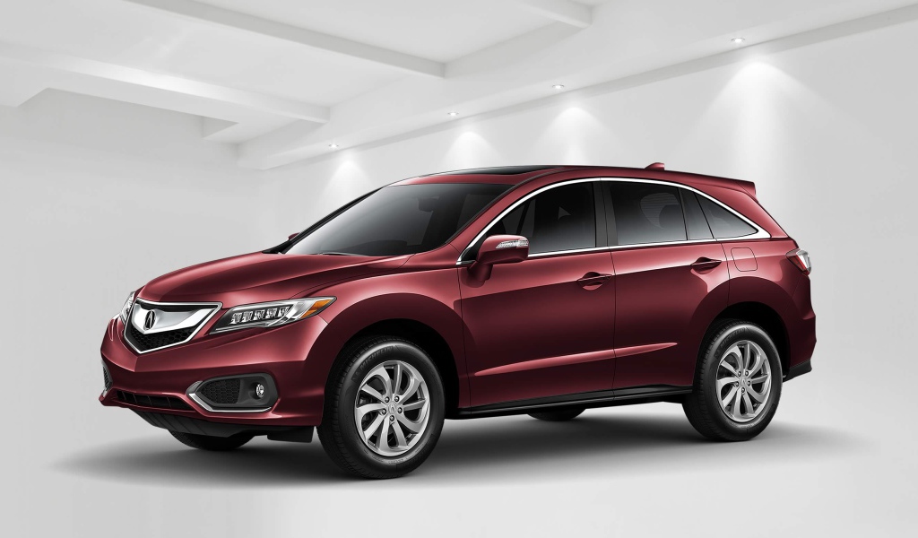 Бордовый автомобиль внедорожник Acura RDX Front Exterior, 2018