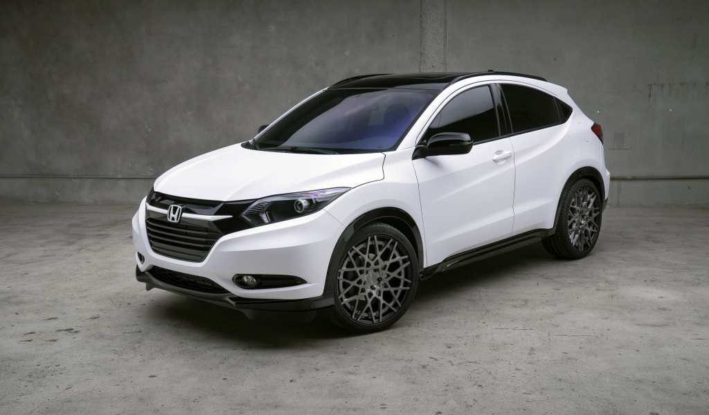Белый стильный автомобиль Honda HR-V 