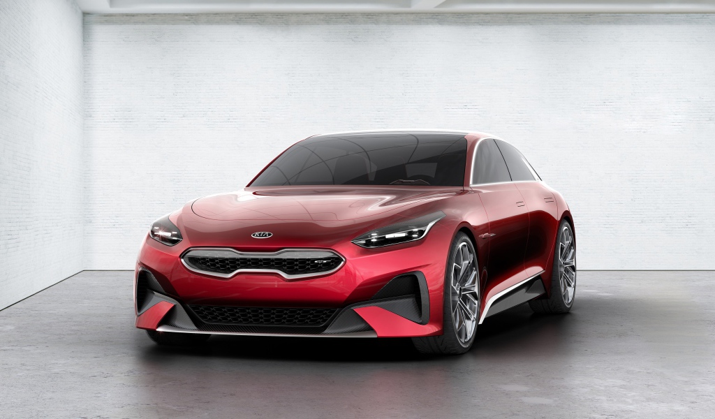 Красный спортивный автомобиль хэтчбек KIA Pro Ceed, 2017