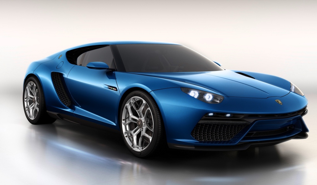 Синий автомобиль Lamborghini Asterion 