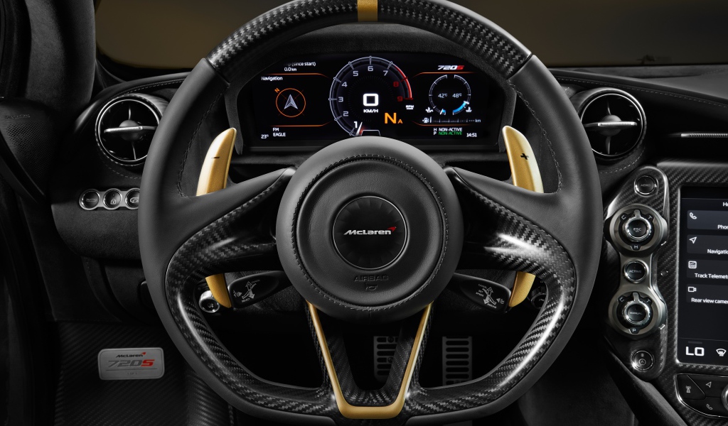 Кожаный руль автомобиля McLaren 720S, 2018